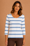 Blusa listras Leblon. -1-